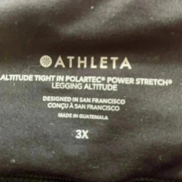 Athleta Altitude Tight in Polartec Power Stretch Black Leggings 3X - Picture 7 of 13